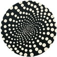 thumbnail image 4 of SAFAVIEH Soho Chloe Polka Dots Wool Area Rug, Black/Ivory, 5' x 8', 4 of 9