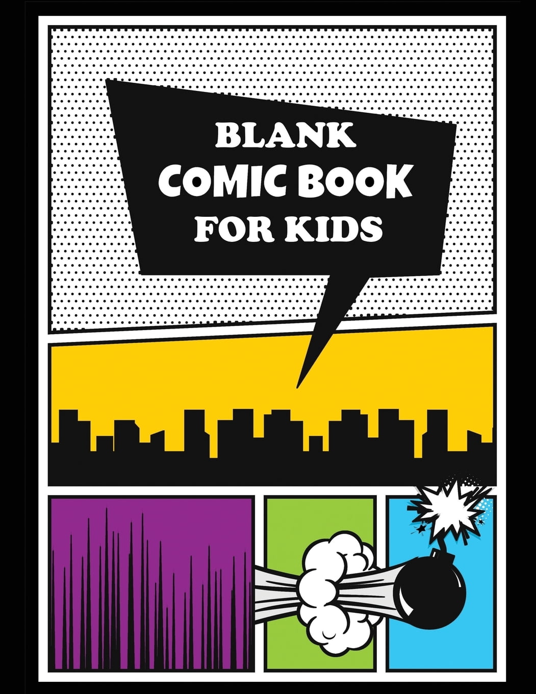 Blank Comic Book for Kids : Large 8 1/2 x 11 Size, 120 Pages, Variety ...