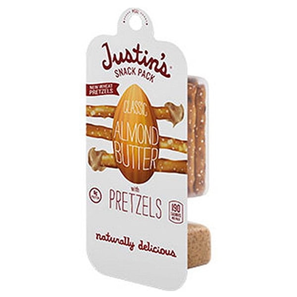 Justin's Classic Almond Butter with Pretzels 1.3 oz Snack Pack Pack