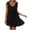 Black, variant on Staron Summer Casual Dresses for Women V-Neck Sleeveless Loose Knee-Length Solid Color Party Vacation Sundress, White XL