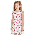 thumbnail image 1 of Vsdgher Chemises de Nuit Lèvres Rouges 1 pour Filles, Manches Courtes à Volants, Robe de Nuit, Vêtements de Nuit, Pyjamas pour Fête de Pyjama-Grand, 1 of 6