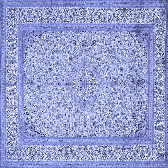 Ahgly Company Indoor Square Persian Blue Traditional Area Rugs, 3' Square