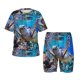 thumbnail image 1 of Fotbe Sea Turtle Swims Pijama Estampada de 2 Piezas para Niños – Ropa de Dormir de Manga Corta Cómoda para Niños y Niñas, Camiseta y Shorts de Algodón-3X-Large, 1 of 6