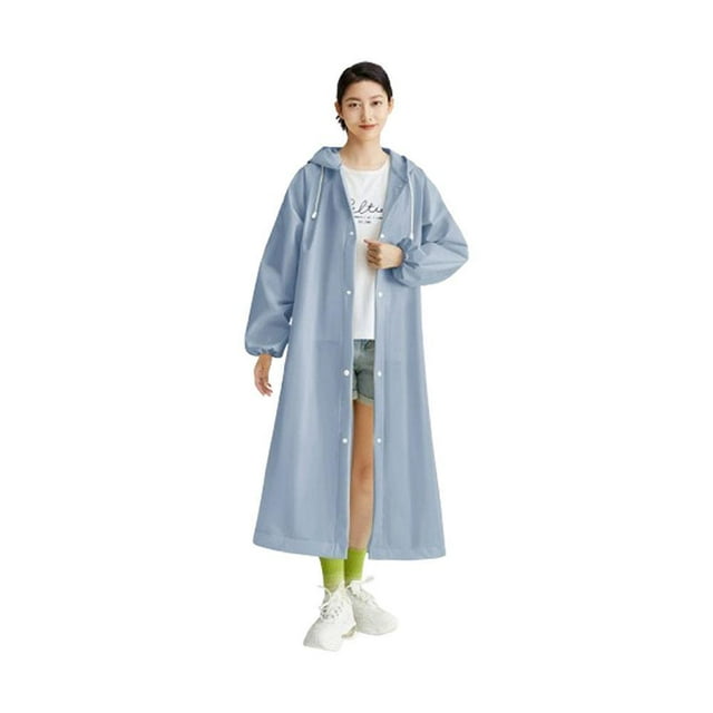 Imperméable Léger en EVA pour Adultes, Poncho de Pluie Réutilisable et Portable à Couverture Complète pour la Randonnée, le Camping, les Voyages, les Activités de Plein Air