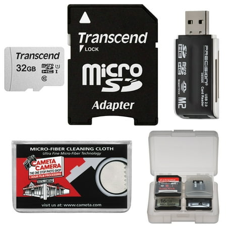 Pc2700 Memory Kit Transcend 32GB microSDHC UHS-I Class 10 U1 Memory Card with Adapter + Reader + Case + Kit ()