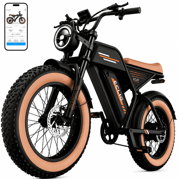 Electric Bike for Adults,750W Peak Motor 20MPH, 48V 13Ah Battery 40-65Miles Ebike Moped Style, 20*4.0'' Fat Tire Electric Dirt Bike, Off Road Electric Bicycle with Full Suspensio