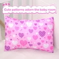 thumbnail image 2 of Toddler Pillowcases for 13X18 12x16 14x19 Love Heart Baby PillowCase 2 Pack Small Pillow Covers for Travel Pillow Pink White, 2 of 6