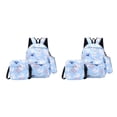 thumbnail image 4 of Sonducket unisex cómoda y duradera para la escuela Mochilas escolares espaciosas y de moda Gato blanco gato blanco 2Conjunto, 4 of 6