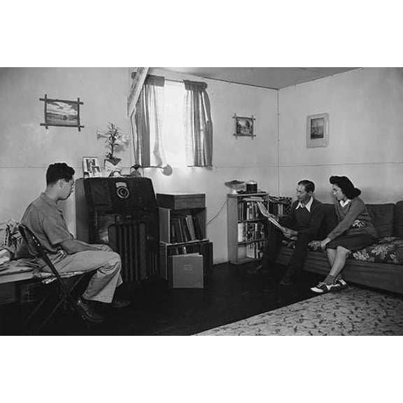 Yonemitsu Family, son - Michael, sister - Lucy Toshiko, father- Fine Art Canvas Print (20" x 30")
