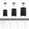 thumbnail image 2 of Expandable Luggage Sets  20/24/28inch, 3 Piece Hardside Suitcase Set with TSA Lock, ABS Hardshell Lightweight Luggage Sets with Spinner Wheels, Black, 2 of 7