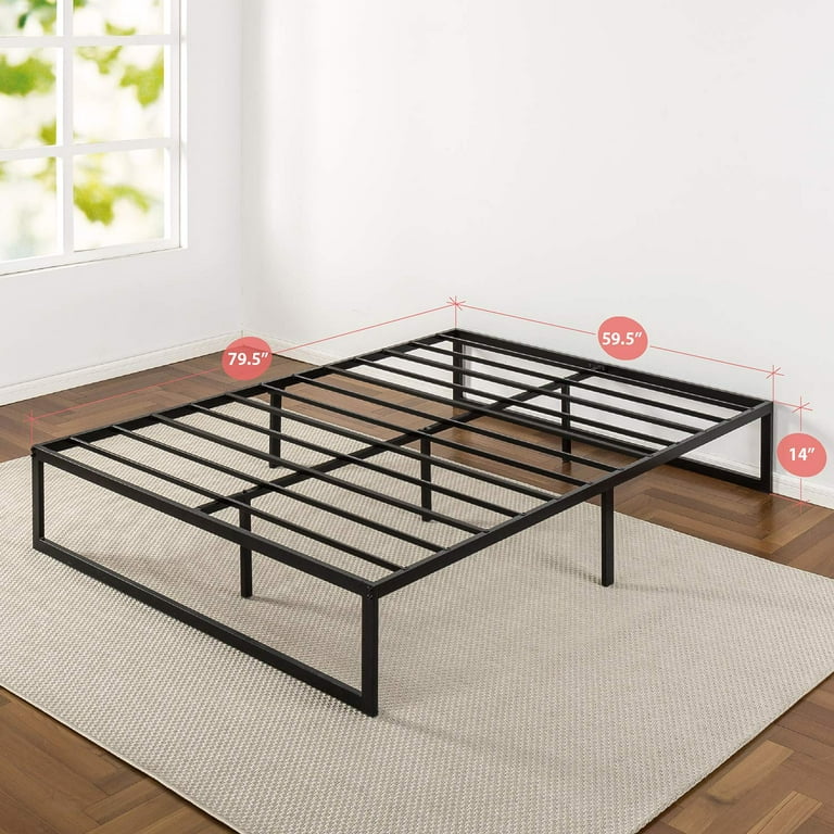 Zinus Abel 14 Inch Metal Platform Bed Frame Mattress Foundation No Box Spring Needed Steel Slat Support Easy Quick Lock Assembly Queen