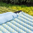 thumbnail image 3 of Lazy Daze Hammocks Quilted Fabric Hammock with Pillow Double Size Spreader Bar Heavy Duty Stylish,Zinger Peacock, 3 of 7