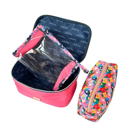 Packed Party All the Things  3-Piece Cosmetic Bag Set, Pink