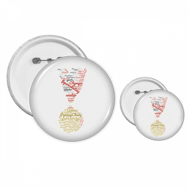 Juegos Olimpicos de invierno Medal win * wordcloud Insignia insignia botón diseño conjunto