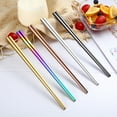thumbnail image 7 of Opolski 1 Pair Chopsticks Portable Stainless Steel Reusable Rainbow Chopsticks Kitchen Dining Tool for Dinner, 7 of 7