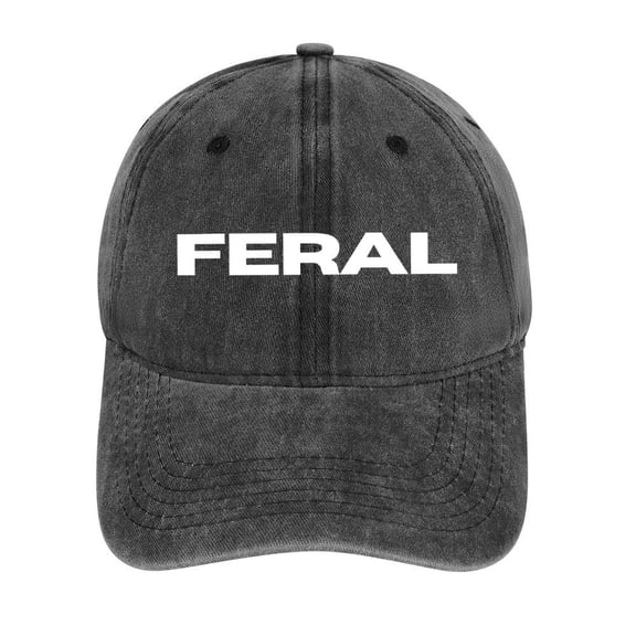 Ferál Charcoal Baseball Cap for Men Women, Adjustable Snapback Hats Cotton Hat