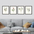 thumbnail image 2 of PixonSign 4 PCS Flowers Posters Framed Canvas Prints Forest Wildflower Wall Art Set Collage Floral Botanical Print Nature Illustrations Country/Farmhouse Rustic Cozy Zen Decor - 11"x14" Black, 2 of 5