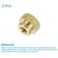 thumbnail image 3 of Uxcell Knurled Thumb Nuts, 2 Pack M4 x D10mm x H8mm Brass Knurl Nut High Head Blind Hole for 3D Printer Parts, 3 of 5