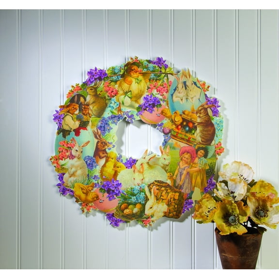 TBD OWI Easter Decor - Spring Beginning Die Cut Wood Wreath