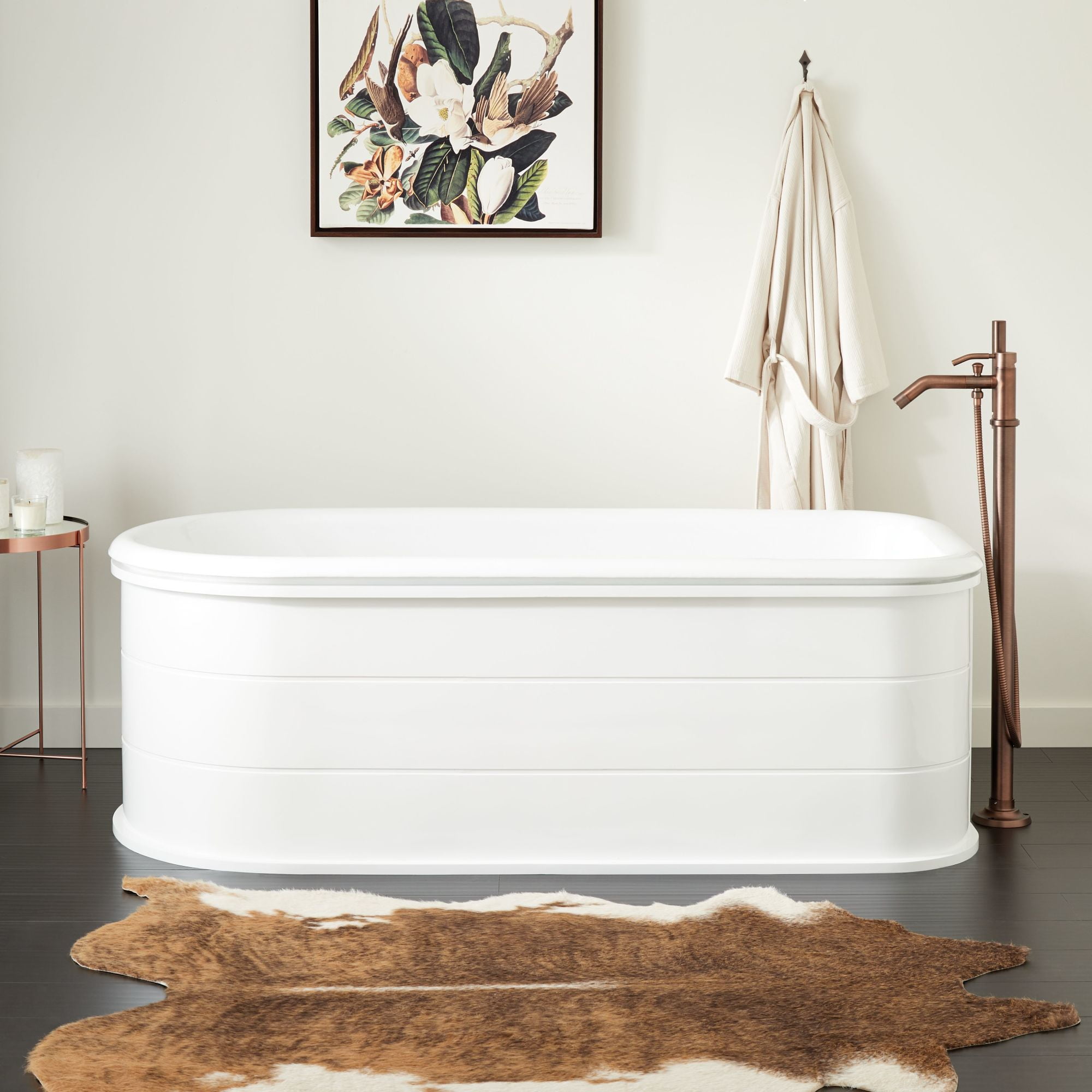 Signature Hardware 94816567 Boleyn 67" Free Standing Cast Iron Skirted