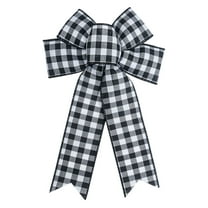 Cheapark Christmas Buffalo Plaid Bows Decorations Christmas Check Plaid Bows Tie Bows Wreaths Ornaments for Xmas Tree Garland Crafts Home Indoor Outdoor Decor