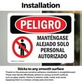 thumbnail image 3 of (2 Pack) Keep Out Authorized Personnel Only Spanish OSHA Danger Sign, 3 of 7