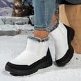 thumbnail image 4 of AXXD Boots for Women,Winter Mid-Calf Boots,Warm Round Toe Snow Boots,White,US 7.5, 4 of 6