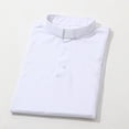 thumbnail image 6 of BLESSUME Mens Clergy Tab Collar Polo Shirt Short Sleeve Pastor Minister Preacher Blouse and Tops, 6 of 7