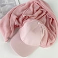 thumbnail image 3 of Women Baseball Cap Scarf Solid Color Breathable Long Scarf Decorative Siamesed Cotton Thin Fabric Sunshade Hat Scarf Connection Set Outdoor Supply, 3 of 8