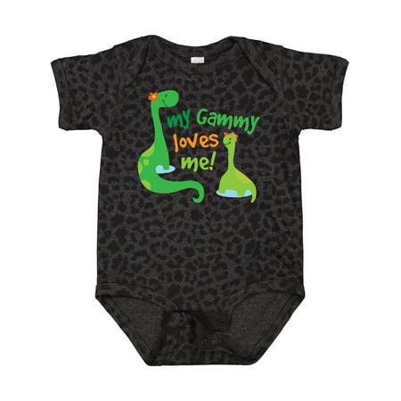 

Inktastic My Gammy Loves Me Grandson Dinosaur Gift Baby Boy Bodysuit