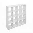 thumbnail image 2 of Furinno Simple Open Back Cube Storage Organizer, Standing Shelf, 16-Cube, White, 2 of 6