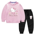 thumbnail image 2 of Conjunto de Sudadera con capucha de cuello redondo de Hello Kitty, nueva ropa para niños, pantalones de manga larga con bonitos dibujos, traje de algodón para bebé de dos piezas, 2 of 5