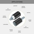 thumbnail image 4 of 6 Pack M4x10mm Thread Studs Rubber Shock 10x15mm Male Female 6 Pack M4 Lock Nuts, 4 of 6