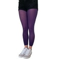 thumbnail image 3 of Purple Opaque Footless Tights for Women, 3 of 5