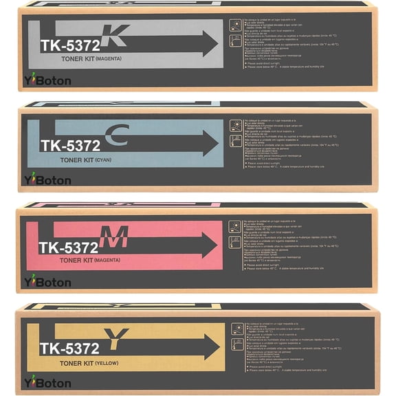 TK-5372 Toner Cartridge TK-5372K TK-5372C TK-5372M TK-5372Y Toner Compatible for Kyocera ECOSYS MA3500cix MA3500cifx PA3500cx Printers (4Pack,Black Cyan Magenta Yellow)