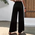 thumbnail image 5 of Babysbule Womens Wide Leg Pants Women's Workout Dancing Party Trousers Casual Loose High Waist Solid Color Pants, 5 of 9