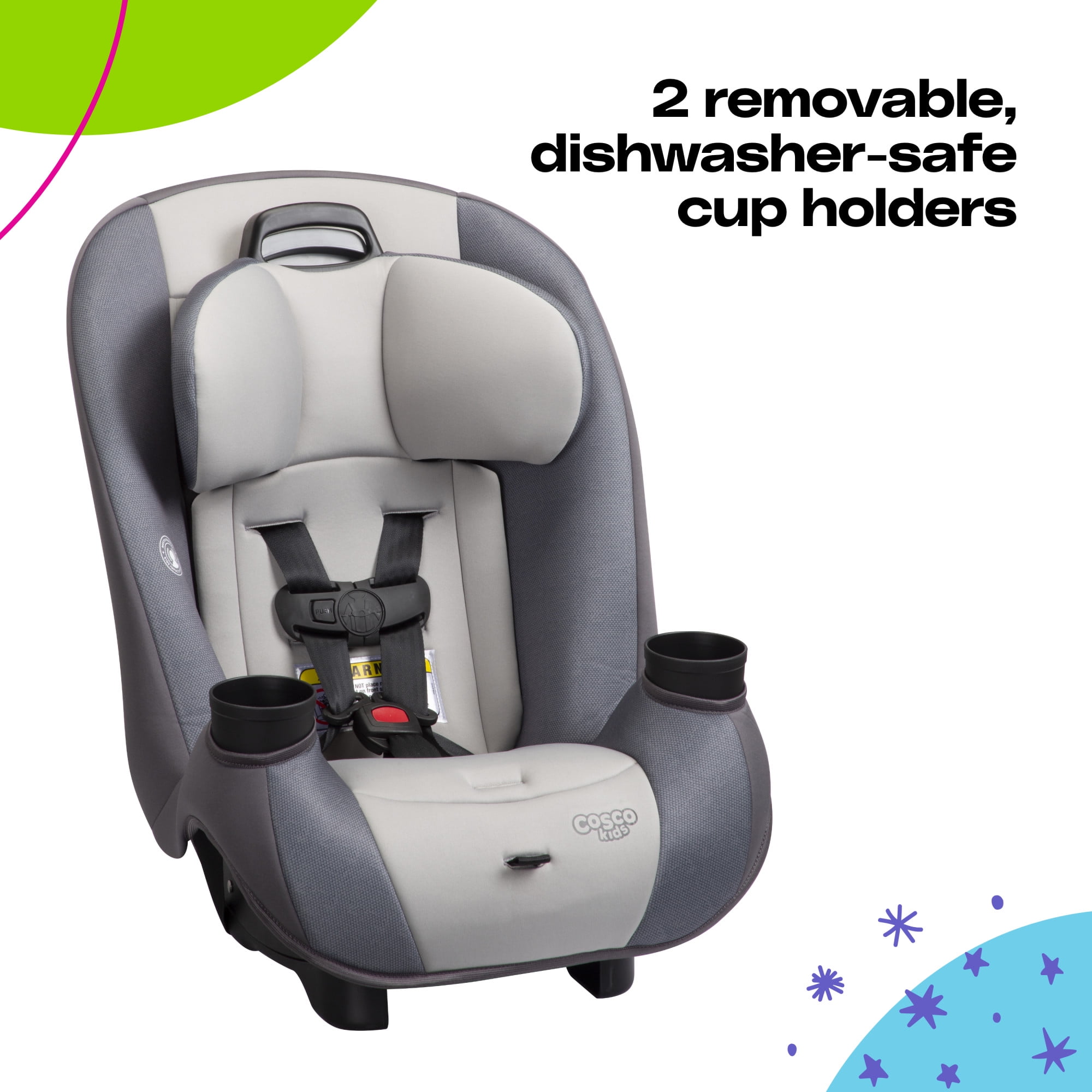 Cosco Kids Entrada Infant & Toddler Convertible Car Seat, Aegean Sea, Blue
