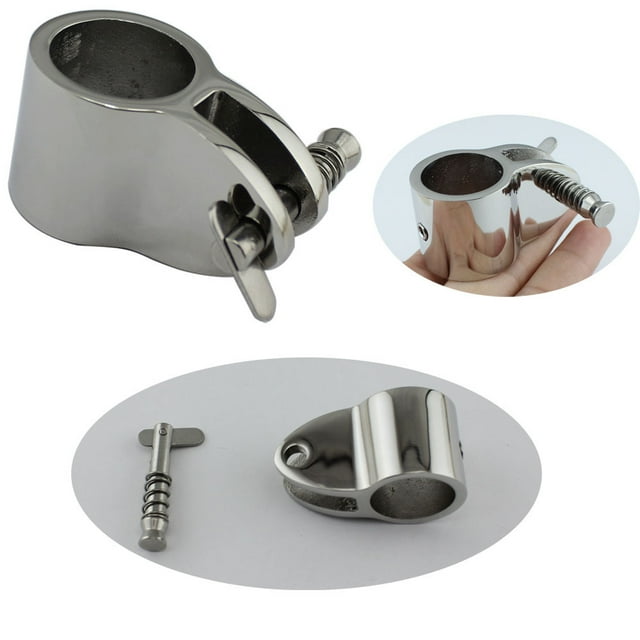 Accesorios para toldos de yate con manga deslizante y tirador de resorte pulido con espejo de acero inoxidable 316 - 25 mm