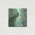 thumbnail image 3 of Luxe Metal Art 'Peacock Arbor V Blue' by Sue Schlabach, Metal Wall Art, 24"x24", 3 of 8