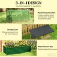 thumbnail image 4 of Garden Pots Crop Cage and Shade Cloth with Raised Garden Bed,Galvanized Steel Planter Box,Planters For Outdoor Plants, 4 of 6