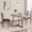 grey, variant on Round Kitchen Table and Chair Set of 2 with Upholstered Seat, Small Dining Table for 2, Metal + Wood Dining Table Round for Apartment, Studio & Bristro