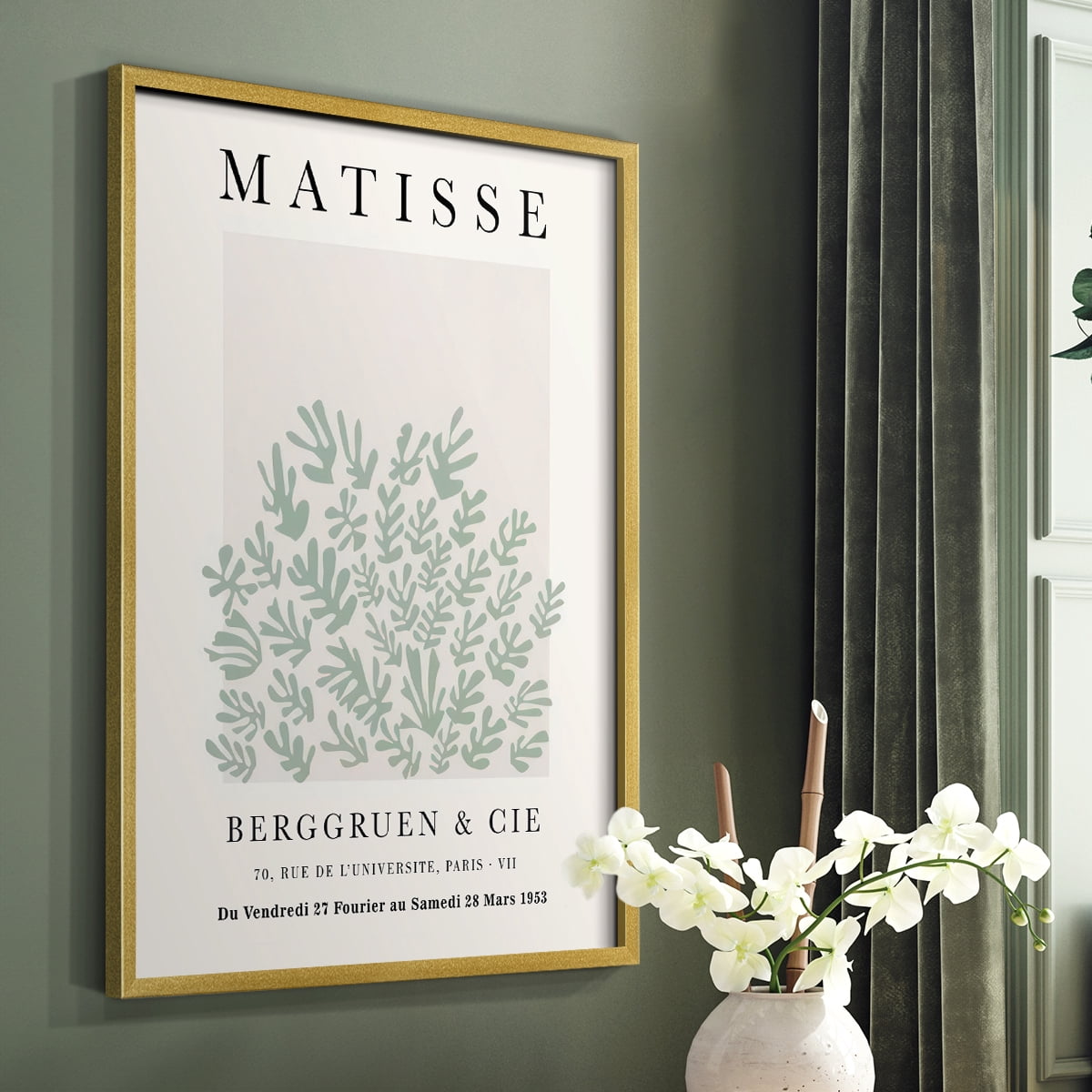 Matisse CLXXIII Framed Print in Gold Solid Wood 8 x 10 Framed Print