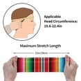 thumbnail image 4 of Rateoe Mexican Serape Blanket Stripes Pattern Sports Headbands ,Moisture Wicking Workout Headband, Sweatband Headbands for Running,Cycling,Yoga,Hairband for Women and Men, 4 of 9