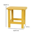 thumbnail image 5 of Emma + Oliver Indoor/Outdoor Polyresin Adirondack Side Table for Porch, Patio, or Sunroom in Yellow, 5 of 9