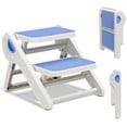 thumbnail image 1 of Foldable Toddler Step Stool for Bathroom Sink - 2-Step Kids Stool for Potty Training, Kitchen Counter & Bedroom, Sturdy Non-Slip Child Safety Stool H, 1 of 7