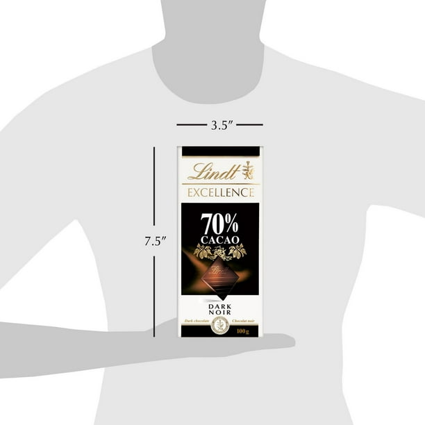 Excellence tablette de chocolat noir 70% Cacao, 35 g – Lindt : En sac