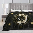 thumbnail image 5 of Mushroom Hippie Decor Fleece Blanket Fuzzy Soft Plush Moth Gothic Witchy Gifts Sun Moon Blanket for All Season Throws for Home Couch Bed Sofa Livingroom Office 50x40in, 5 of 6