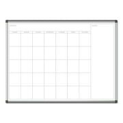 U BRANDS Pinit Magnetic Dry Erase Undated One Month Calendar, 48" x 36", White
