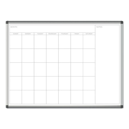 U BRANDS Pinit Magnetic Dry Erase Undated One Month Calendar, 48" x 36", White