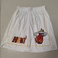 thumbnail image 1 of Miami Heat Retro Embroidered Zipper Pocket Shorts Basketball Pants Embroidered Shorts, 1 of 2